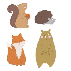Zestaw wykrojników - Leśne zwierzęta 4szt - Dalprint dpCraft