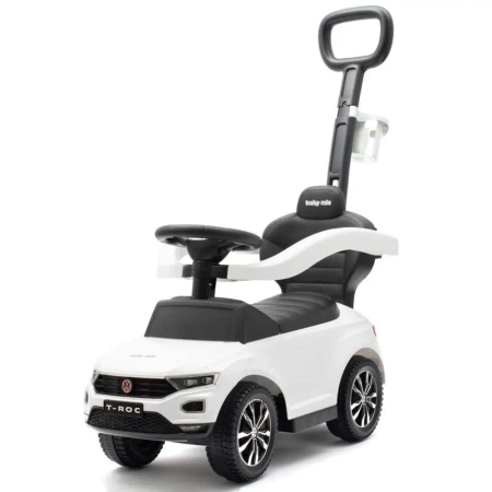 Jeździk z rączką Volkswagen T-Roc biały - Baby Mix