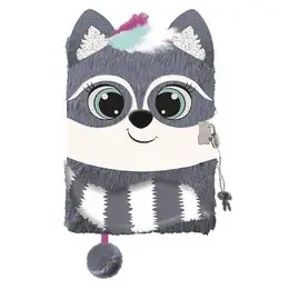 Pamiętnik A5/96K z kłódką 3D Racoon - ST-MAJEWSKI