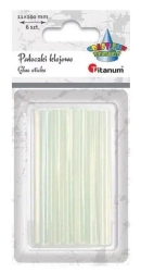 Pałeczki klejowe przezroczyste11x100mm 6szt - Titanum