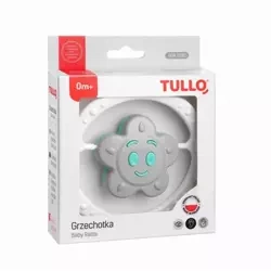 Grzechotka kwiatek miętowo-szary - Tullo