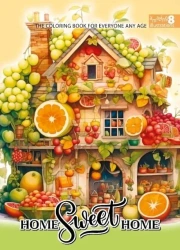 Kolorowanka A4 pionowa 8 obrazków Domki żółty - Fresh