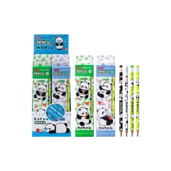 Ołówek z gumką Panda 4szt mix - Squishy