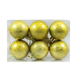 Bombki z efektem rosy złote 6szt - Arpex