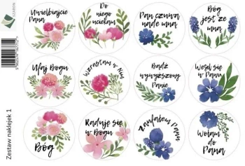 Zestaw naklejek - kwiaty - Szaron