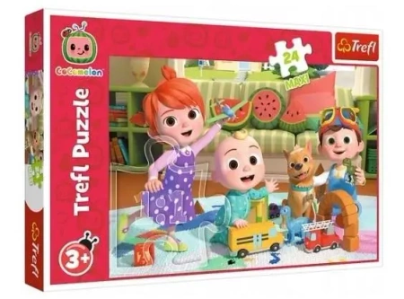 Puzzle 24 Maxi Cocomelon, gotowi na przygodę - Trefl