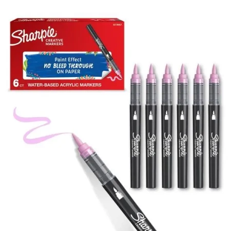 Markery akrylowe różowe (6szt) - Sharpie