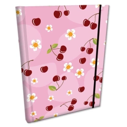 Notes B6 kratka z gumką Soft Touch Wisienki W Różu - EV-Corp