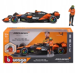 Bburago Model 1:24 Bolid F1 Mclaren MCL38 figurka Lando Norris 18-28040_4