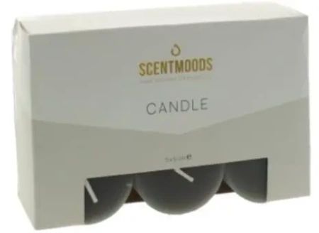 Rustykalna świeca w kolorze Black 5x5cm 6szt - ScentMoods