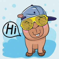 Malowanie po numerach - Cześć, Kapibaro Kids - Ideyka