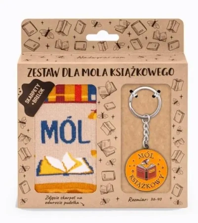 Skarpetki + brelok Mól książkowy 36-40 - Nadwyraz