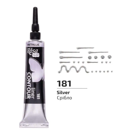 Farba aktylowa konturowa universal silver 20ml - Rosa