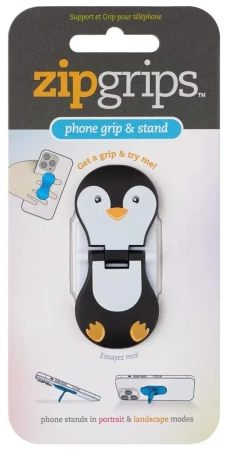 ZipGrip uchwyt na palce do telefonu Pingwin - Thinking Gifts