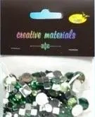 Elementy kryształkowe tonacja zielona 4-12mm 25g - Galeria Hobby