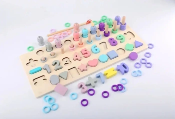 Magnetyczna układanka Montessori pastelowa - Bączek