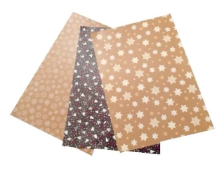 Karton 300g motywy świąteczne 24x34cm 3ark MIX - Galeria Hobby