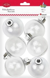 Bombki plastikowe kule 6cm 6szt - Titanum