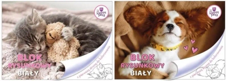 Blok rysunkowy A4/20K biały The Sweet Pets - Beniamin