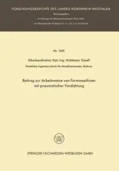 Beitrag Zur Arbeitsweise Von Formmaschinen Mit Pneumatischer Verdichtung - Waldemar Gesell