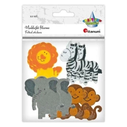Naklejki filcowe zwierzęta 12szt. - Titanum