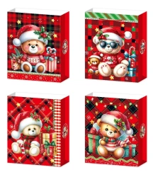 Torebka prezentowa M Boże Narodzenie brokat 3D mix