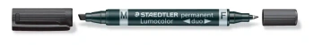 Pisak dwustronny Lumocolor Duo wodoodporny 1 szt. czarny Staedtler