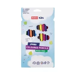 Kredki trójkątne jumbo 12 kolorów EASY - Easy Stationery