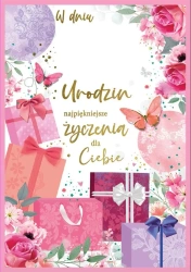 Karnet DK-1224 Urodziny (wymienne cyfry) - Kukartka