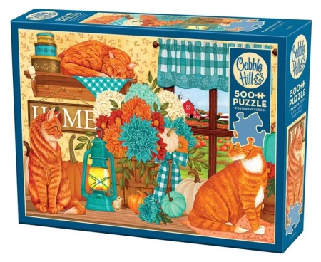 Puzzle Cobble Hill puzzle 500 elementów Puzzle 500 PUMPKIN PATCH CATS Mardell Schuster 45075 - Cobble Hill