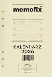 Wkład kalendarzowy 2026 Memofix A5 TDW - Antra