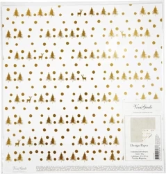 Papier ozdobny Deer and dots 30,5x30,5cm 180g 3 arkusze edycja limitowana - Happy Color