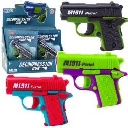 Mini pistolet z magazynkiem 8 nabojów MIX - Leantoys