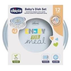 Zestaw dwóch talerzy 12m+ szary - Chicco