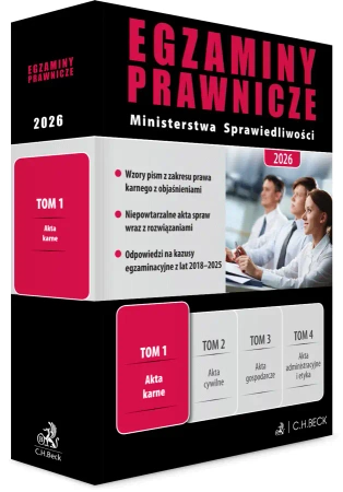 Egzaminy Prawnicze Ministerstwa Sprawiedliwości 2026. Tom 1. Akta karne - praca zbiorowa