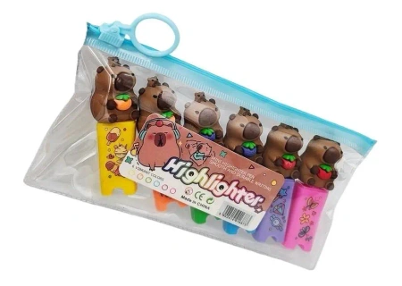 Zakreślacz mini 6szt Kapibara - Schemat