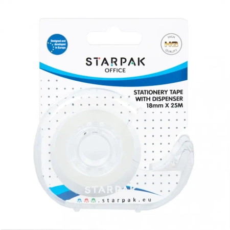 Taśma samoprzylepna 18mmx25m z gilotynką - STARPAK
