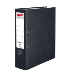Segregator A4 8cm PP czarny Q file - HERLITZ