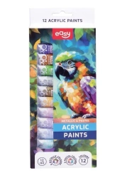 Farby akrylowe 12 kolorów EASY - Easy Stationery