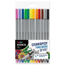 Cienkopisy 12 kolorów KIDEA - DERFORM
