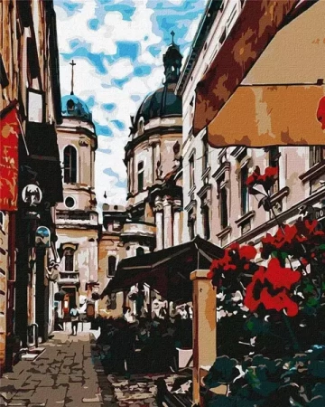 Malowanie po numerach - Uroczy Lwów 40x50cm - Ideyka