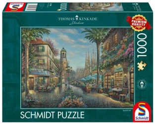 Puzzle PQ 1000 THOMAS KINKADE Hiszpańska uliczka - Schmidt