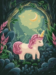 Malowanie po numerach - Dziwny jednorożec 30x40cm - Ideyka