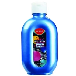 Farba plakatowa metaliczna niebieska 300ml - Keyroad