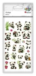 Naklejki wypukłe misie panda mix 22szt - Titanum