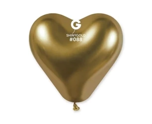 Balony chromowane serca złote 25szt - Godan