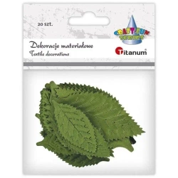 Materiałowe liście zielone 20szt - Titanum