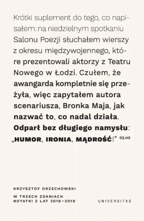 eBook W trzech zdaniach Notatki z lat 2018/2019 - Krzysztof Orzechowski epub mobi