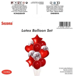 Balony Serce 12szt - Sezona