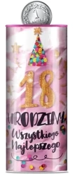 Skarbonka puszka Urodziny 18 - Kukartka